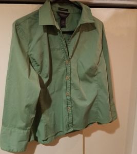 Green Stretch Top Blouse - Van Heusen saiz L